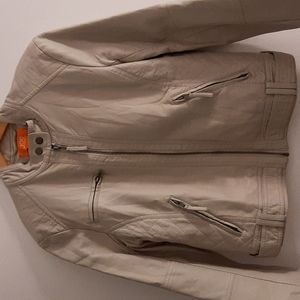 Faux leather moto jacket